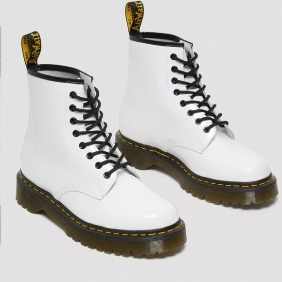 {Dr. Martens} 1460 BEX PATENT LEATHER LACE UP BOOTS - Picture 1 of 14